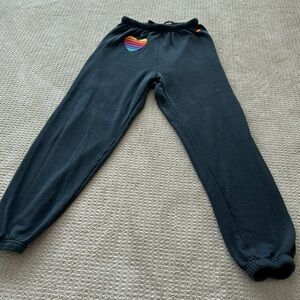 Aviator Nation Rainbow Heart Sweatpants